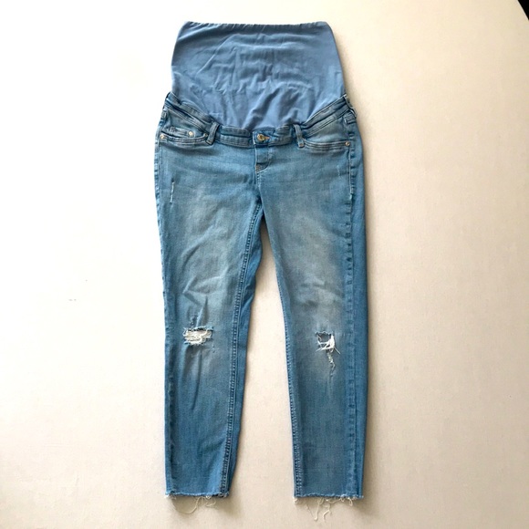 H&M Mama Maternity Light wash Skinny Ankle Jeans (M) - Picture 1 of 9